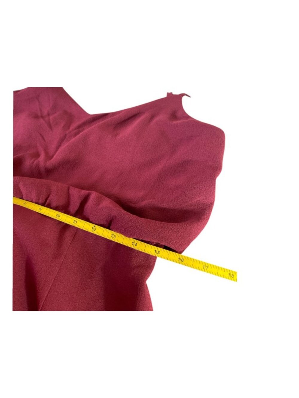 Dress The Population Burgundy Alondra Blouson Sheath Dress Wedding Guest Dress L - Picture 9 of 12